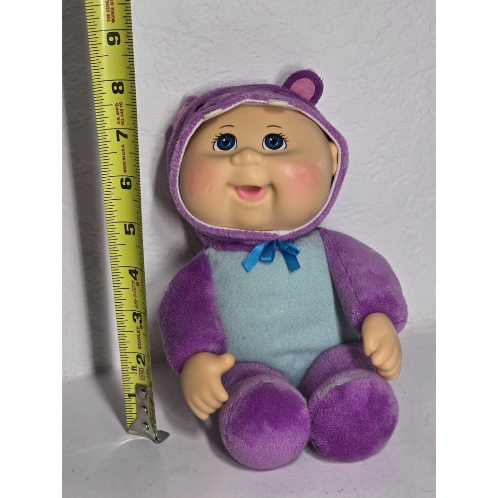 Cabbage Patch Kids Cuties Plush Doll Purple Hippo Costume Baby 8" CPK Stuffed To - Picture 4 of 4